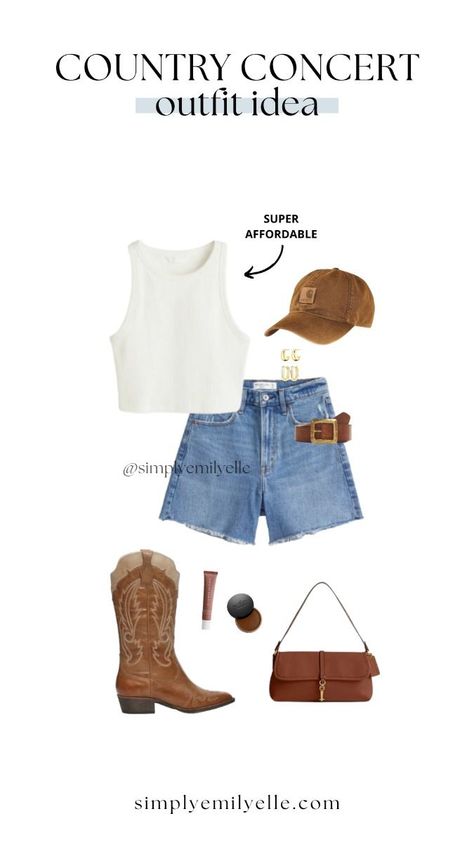 Country Concert Outfit Ideas You'll Obsess Over Cowgirl Fits, Outdoor Concert Outfit, Country Festival Outfit, Country Music Festival Outfits, Summer Country Concert Outfit, Country Jam, Country Concert Outfit Ideas, Cowboy Boot Outfits, Hydrating Lip Oil