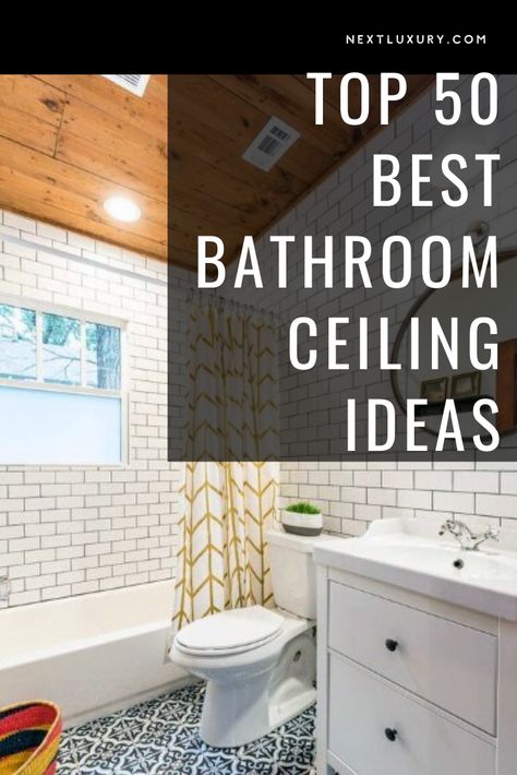 Bathroom upgrades are nothing new, but few raise their eyes above shower level to see where the real potential lies.Lighting fixtures and a fresh coat of paint are just the beginning; the bathroom ceiling is the perfect way to fully customize your washroom space in a number of ways that go above and beyond superficial touch-ups and hanging-light afterthoughts. #nextluxury #homedesign #homedecor #homedecorideas Master Bath Lighting Fixtures, Bathroom Ceiling Ideas, Bathroom Light Fixtures Ceiling, Master Bath Lighting, Vaulted Ceiling Lighting, Clever Closet, Bathroom Lighting Ceiling, Open Bathroom, Custom Light Fixtures