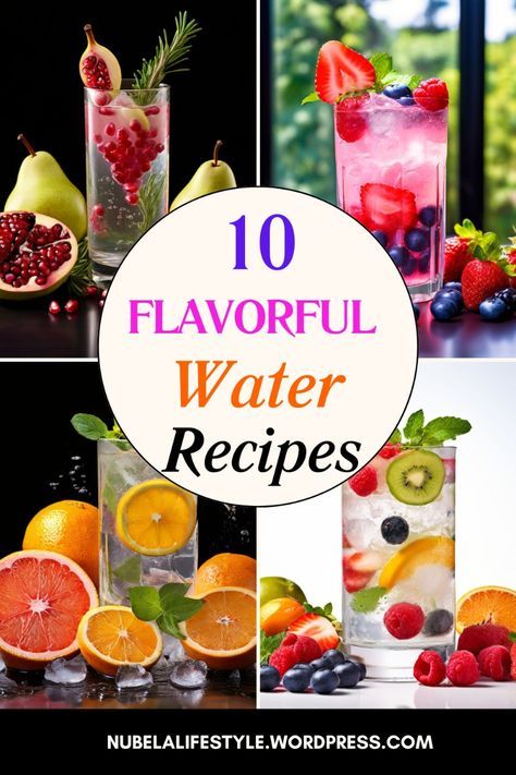 10 Flavorful and Healthy Water Recipes  Stay hydrated and healthy with our "10 Flavorful and Healthy Water Recipes"! These delicious infusions are perfect for boosting your daily water intake and adding a refreshing twist. Click to discover your new favorite water recipes!   #HealthyHydration #WaterRecipes #FlavorfulWater #HealthyLiving #flavorful #water #detoxrecipe #detoxdrink  📌 Save this pin for easy, tasty hydration! How To Flavor Water Naturally, Hint Water Recipe, Recipes For Healthy Skin, Healthy Water Recipes, Fruit Water Recipes, Hint Water, Fancy Water, Fruit Infused Water Recipes, Flavored Water Recipes