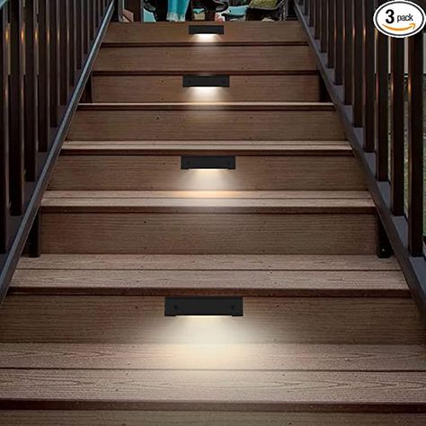 Retaining Wall Lights, Retaining Wall Lighting, Deck Details, Deck Stair Lights, Deck Step Lights, Stairs Lighting, Patio Pathway, Patio Stairs, Walkway Lighting