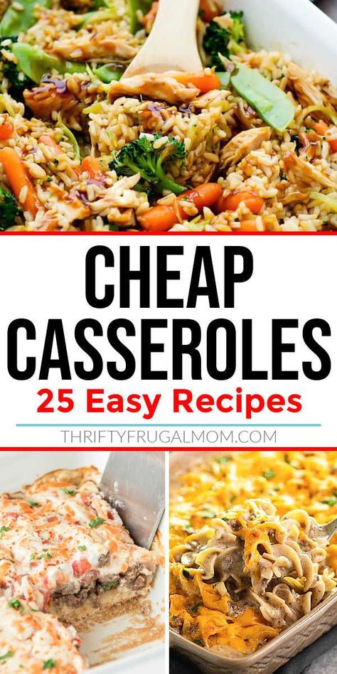 Cheap Casseroles, Lazy Meals, Cheap Family Dinners, Cheap Family Meals, Meal Options, Cheap Easy Meals, Cheap Dinner Recipes, Cheap Dinners, Frugal Meals