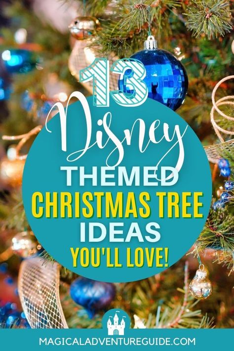 Princess Theme Christmas Tree, Disney Tree Topper Ideas, Disneyland Theme Christmas Tree, Disney Princess Tree Christmas, Up Christmas Tree Disney, Disney Ornament Tree, Stitch Disney Christmas Tree, Tropical Christmas Tree Decorations, Disney Princess Themed Christmas Tree