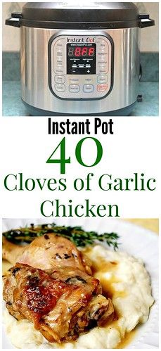 Instant Pot: 40 Cloves of Garlic Chicken 40 Cloves Of Garlic Chicken, Chicken Olive Garden, Chicken Recipes Slow Cooker, Chicken Vesuvio, Ip Chicken, Huli Chicken, Huli Huli Chicken, Tuscan Garlic Chicken, Pressure Cooker Meals