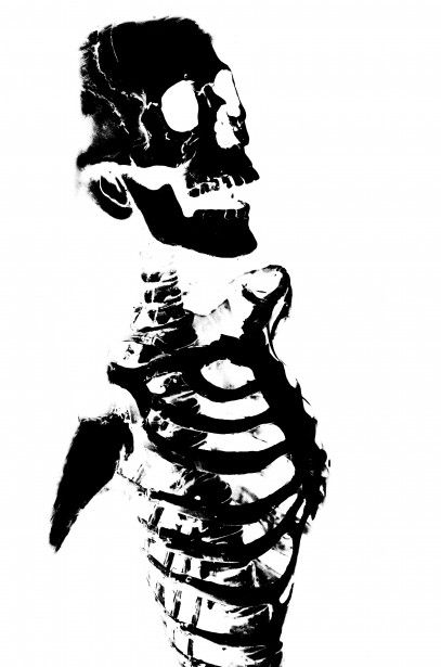 Skeleton A Skeleton, Clothing And Accessories, Skeleton, Black And White, Halloween, White, Black