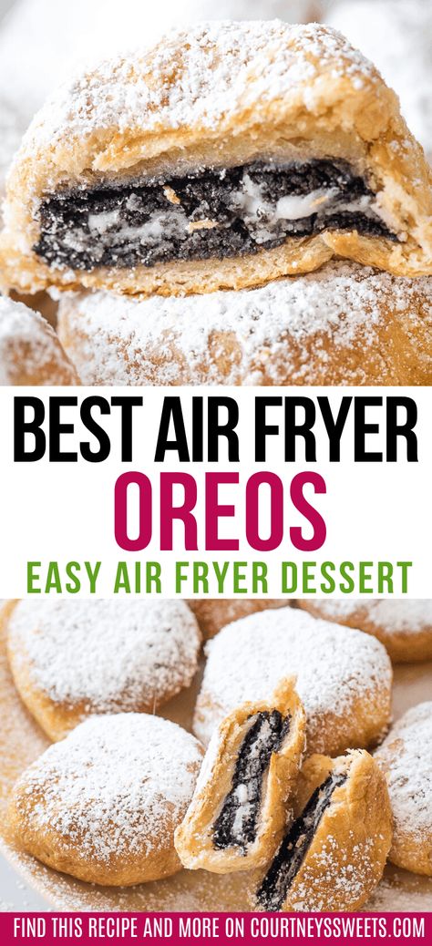 Air Fryer Fried Oreos, Air Fryer Oreos, Air Fryer Dessert, Air Fryer Recipes Chicken Tenders, Air Fryer Recipes Healthy Low Carb, Air Fryer Recipes Keto, Recipe Air Fryer, Air Fryer Recipes Dessert, Fried Oreos