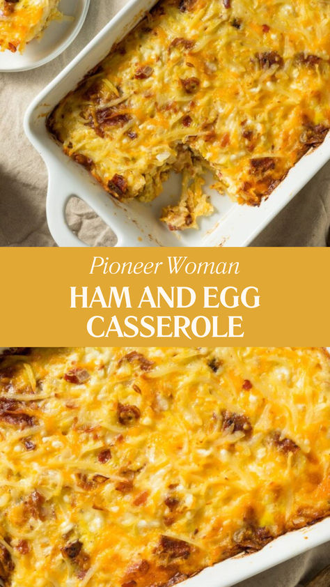 Pioneer Woman Ham And Egg Casserole Pioneer Woman Egg Casserole, Best Breakfast Casserole Pioneer Woman, Ree Drummond Breakfast Casserole, Ham Egg Casserole Recipes, Ham Egg Potato Casserole, Egg And Ham Casserole Recipes, Egg Ham Casserole Recipes, Ham And Swiss Egg Bake, Ham Egg Potato And Cheese Casserole