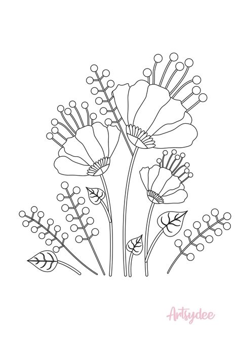 Printable Flower Embroidery Patterns, Flower Traceable Free Printable, Floral Embroidery Patterns Templates Free, Free Printable Embroidery Patterns Templates, Flowers Stencils Printables, Diy Flower Stencil Pattern, Embroidery Flowers Pattern Templates Free, Traceable Embroidery Patterns Free Printable, Free Embroidery Flowers Pattern Templates