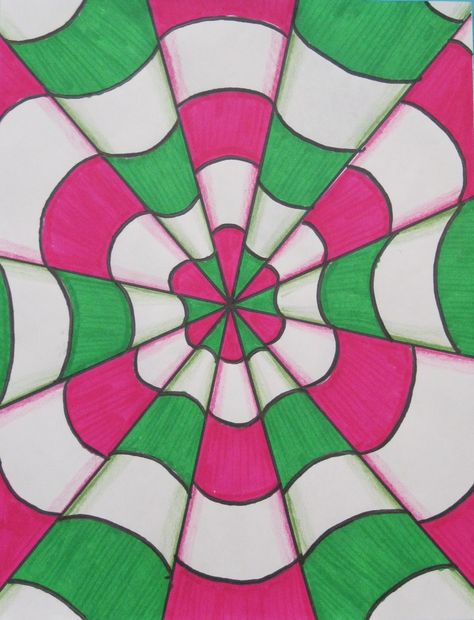 optical illusion art | Rundes Room: Optical Illusions in Art Class Classe D'art, Art Lessons For Kids, Optical Illusions Art, Tangle Art, Homeschool Art, Math Art, Zentangle Drawings, Art Lessons Elementary, School Art Projects