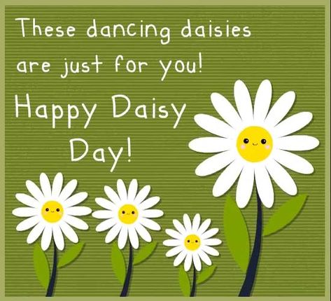 Dancing Daisies! Here are some dancing daisies just for you! Happy Daisy Day! Daisy Birthday Quotes, Quotes About Daisies, Happy Birthday Daisy, Daisy Quotes, Buttercream Flowers Tutorial, Kindness Lessons, Daisy Chains, Birthday Wishes For Daughter, Happy Daisy