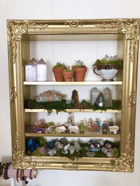 Crystal Display Crystal Shelf Crystal Organizer Shelf for | Etsy Crystal Collection Display, Shelf For Crystals, Wall Altar, Rock Collection Display, Perfume Collection Display, Corner Stand, Crystal Room Decor, Crystal Shelf, Crystal Room