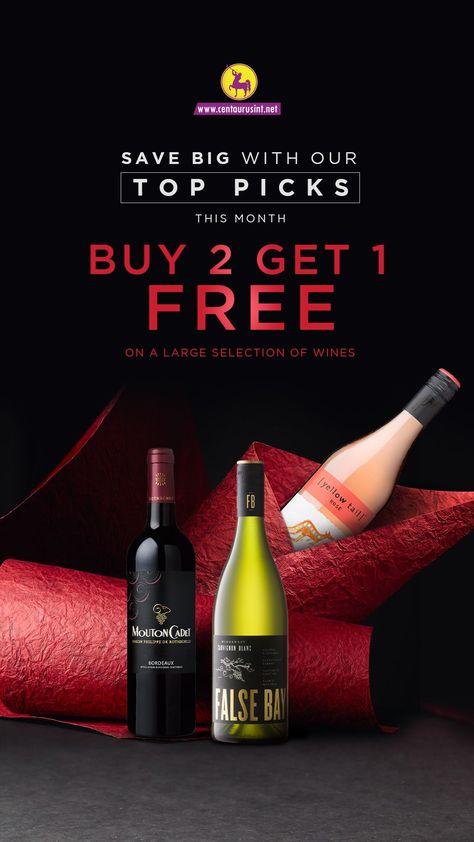 Don't miss out on our top picks for the month, all included in our Buy 2 get 1 Free deal on a large selection of wines. Stock up on your favorites and save big. Must be 21+. Please drink responsibly. . . . . #centaurusinternational #dubaidrinks #mydubai #RAK #dubaiparty #dubaiparties #dubailiquorstore #DubaiWineDeal #WineSavingsDubai #Buy2Get1FreeWineDubai #WineDealOfTheMonth #Buy2Get1Free Wine Ads, Alcohol Store, Alcohol Facts, Wine Artwork, Wine Advertising, Ladies Night Party, Bistro Design, Photo Logo Design, Playing Cards Design