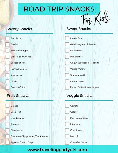 Are you looking for some inspiration to create healthy road trip snacks for your kids? Here's 55 healthy road trip snacks, many which are home made & are easy to pack ready for your next road trip. So don't waste your money on junk food, this list offers the best travel food for even the fussy eaters. It's an awesome way to keep your family healthy when traveling on the next road trip together. #roadtripsnacks #travelsnacks Good Snacks For Road Trips, Food For Trips Travel, Easy Road Trip Snacks For Adults, Snacks For The House, Snacks For Trips Travel, Favorite Snacks List, Roadtrip Food Ideas, Healthy Snacks Roadtrip, Food To Take On A Road Trip