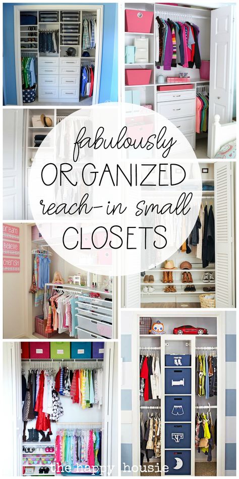 Closet Diy, Organized Closet, Closet Organization Ideas, Reach In Closet, Kids Closet Organization, Small Closets, Organisation Hacks, Closet Organization Diy, Small Closet Organization