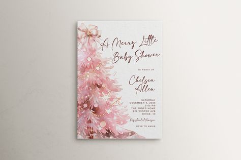 Winter Pink Baby Shower, Pink Winter Wonderland Invitations, Pink Snowflake Baby Shower Picture Background, Pink Winter Wonderland Baby Shower Pretezls, Pink Christmas Baby Shower Invitations, Winter Shower, Christmas Baby Shower, Baby It's Cold Outside, It's Cold Outside