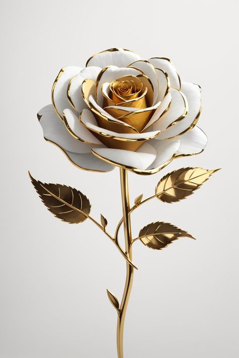 Single Beautiful Flower, Gold Flower Aesthetic, White Gold Aesthetic, Rose Branding, Diy Watercolor Cards, Rose Gold Theme, Fragrance Photography, Rose Gold Flower, Background Design Vector