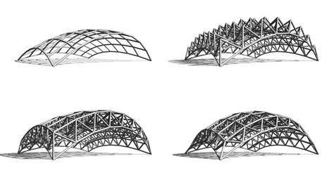 Space Truss, Framing Design, Roof Truss Design, Truss Structure, Computational Design, Exhibition Stall Design, Airport Design, A Frame House Plans, Plane Design