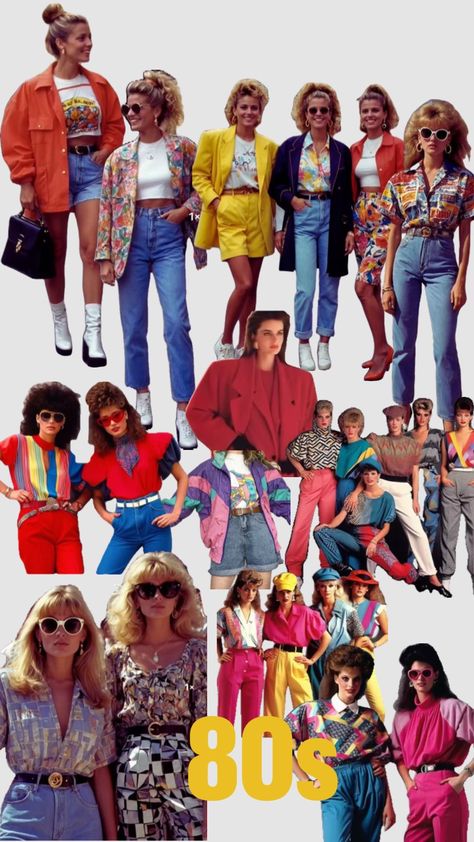 Miami 80s Aesthetic Outfits, Style Annee 80, 80s Outfit Inspo Women, Année 80 Aesthetic, Outfit Annee 80, 80s Inspo Outfit, Back To The 80s Party Outfit, Cute 80s Outfits Party, 80’s Halloween Costume