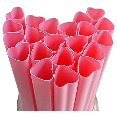 Amazon.com: The best MOON 100pcs Heart Shaped Pink Straws Disposable Drinking Cute Straw Individually Wrapped Pink Plastic Straw Valentines day Cocktail Birthday Party Bridal Shower Wedding Supplies : Health & Household Valentines Day Champagne, Cocktail Birthday Party, Straw Valentine, Heart Straws, Kids Bridal, Valentine Party Favors, Valentines Baby Shower, Smoothie Straw, Galentines Party