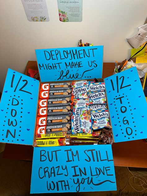 Deployment Care Packages For Husband, Love Notes For Deployment, Care Package Ideas Deployment, Deployment Letter Ideas, Army Care Package Ideas Boyfriends, Deployment Gifts For Boyfriend, Soldier Care Package Ideas, Navy Care Package Ideas, Deployment Gifts For Husband