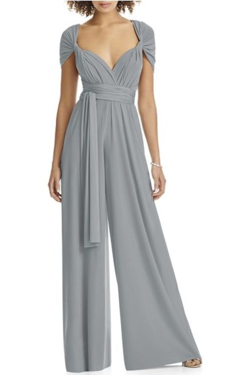 Slate jumpsuit gone chic: http://www.stylemepretty.com/2017/10/22/unique-maid-of-honor-dresses/ Bridesmaid Dresses Jumpsuit, Maid Of Honor Jumpsuit, Bride Jumpsuit Bridemaid Dress, Maid Of Honor Dress Jumpsuit, Floor-length Jumpsuits And Rompers For Summer Weddings, Chic Bridesmaid Jumpsuits And Rompers, Maid Of Honor Dress, Bridesmaid Pants, Lace Top Jumpsuit