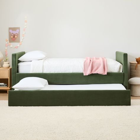 Beds Loft, West Elm Bedding, Trundle Mattress, Twin Trundle Bed, Daybed Mattress, Kids Loft Beds, Loft Beds, West Elm Kids, Upholstered Daybed