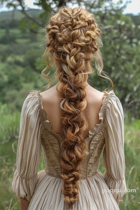 Fae Warlock, Fantasy Braids, Fantasy Royalty, Victorian Child, Κούρεμα Bob, Hair References, Medieval Hairstyles, Fancy Braids, Gorgeous Braids