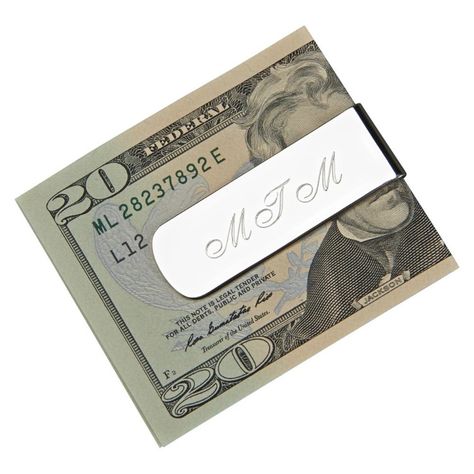 Elongated Style Money Clip. Personalize it to make it truly a special gift that says how much you think of them. Measures: 2.25"long. Groomsmen Gifts Unique, Silver Money Clip, Personalized Gifts For Men, Money Clips, Valentines Day Gifts For Him, Boyfriend Anniversary Gifts, Perfect Gift For Him, Money Gift, Silver Engraving