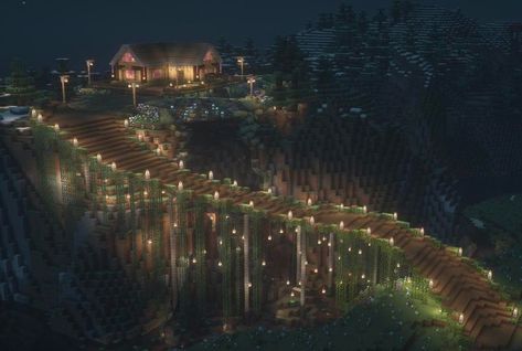 Minecraft Floating Stairs, Minecraft Base Ideas, Minecraft Hus, Minecraft Bases, Romantic Scenery, Minecraft Kingdom, Minecraft Garden, Rumah Minecraft Sederhana, Minecraft Mansion