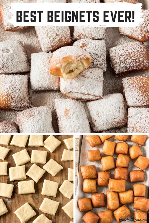 Eggless Beignet Recipe, Bengeits Recipe, Bengiets Recipe, Dessert After Fish Dinner, Bengiet Recipe, Diy Beignets, Best Beignet Recipe, Beneights Recipe Easy, Beignet Recipe Easy No Yeast