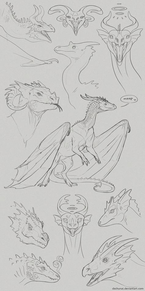 Dragon References Drawing, Fantasy Creature Drawing Reference, Dragon Flying Drawing Reference, Dragon Face Shapes, Armor For Dragons, Dragon Drawing Front View, Dragon Atonamy, Dragon Looking Up, Dragon Snout Reference