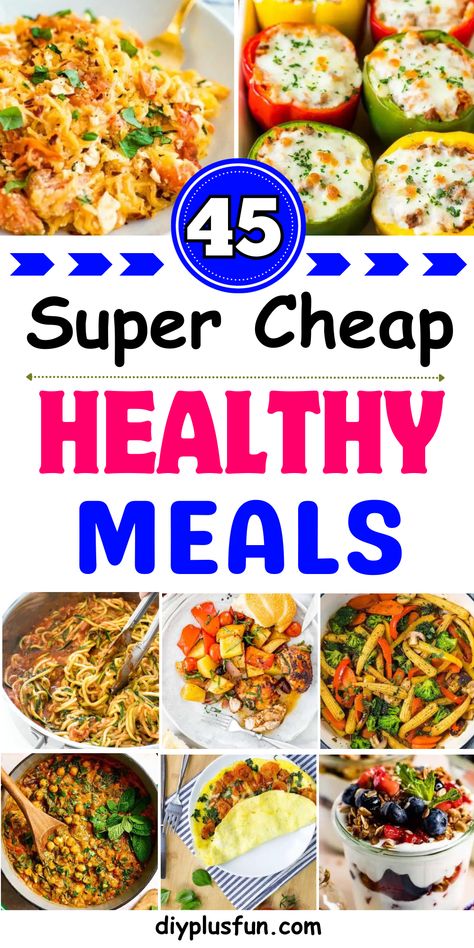 Healthy Meals For A Family, Cheap And Healthy Meals, Meals For A Family, Cheap Easy Healthy Meals, Cheap Healthy Dinners, Cheap Meal Plans, Cheap Family Meals, Cheap Easy Meals, Cheap Healthy