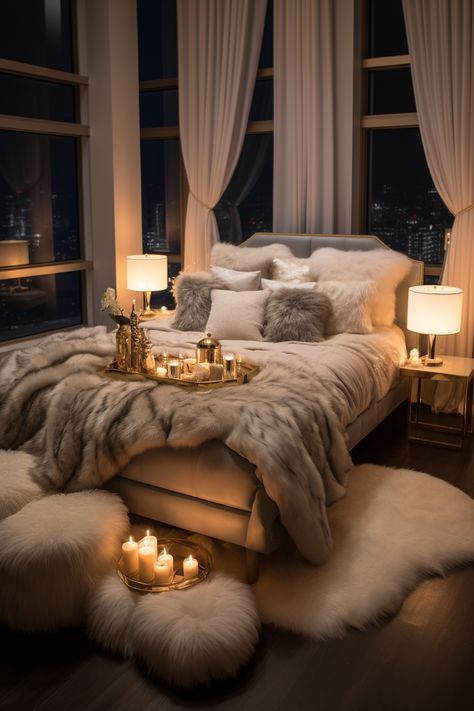 Modern Bedroom Aesthetic, Luxury Room Bedroom, Classy Bedroom, Modern Luxury Bedroom, Bedroom Decor Cozy, Woman Bedroom, Apartment Decor Inspiration, Luxury Rooms, Room Makeover Bedroom