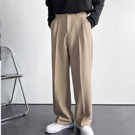 [CommissionsEarned] Season:Spring Fall; Fabric:Polyester; Gender:Men's; Style:Loose,Classic Style,Stylish; Occasion:Streetwear,Casual,Daily,Holiday; Fit Type:Regular Fit; Function:Comfort,Breathable; Waistline:Mid Waist; Pattern:Plain; Design:Straight Leg,Pocket; Pants Type:Pleated Pants,Casual Pants,Trousers; Fly Type:Button,Zipper; Front Page:Ff; Listing Date:12/19/2022; Production Mode:External Procurement; Hips:; Length:; Waist:; Fit Us Size:Null; Fit Uk #fallfashionoutfitscasual Oversized Pants, Casual Pants Style, African Shirts, Men Suit, Loose Trousers, Harajuku Streetwear, Formal Suits, Straight Trousers, Casual Suit