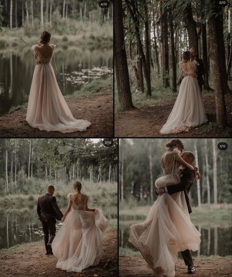 Bohemian Wedding Photos, Forest Wedding Photography, Forest Theme Wedding, Wedding Portrait Poses, Enchanted Forest Wedding, Wedding Picture Poses, Fairy Wedding, Wedding Couple Poses, Wedding Photos Poses