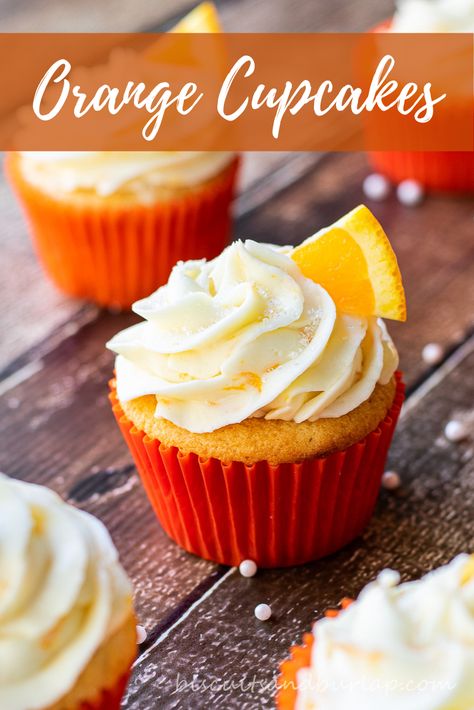 Delicate orange flavor in cupcakes perfect for any occasion. #cupcakes #orange #orangecupcakes Light Strawberry Shortcake, Brown Butter Pecan Cookies, Hot Fudge Pudding Cake, Hot Fudge Pudding, Fudge Pudding Cake, Fudge Pudding, Orange Cream Cheese, Orange Buttercream, Orange Cupcakes