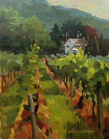 Oil Painting Basics, Architecture Watercolor, David Hockney Art, Vineyard Art, Landscape Painting Tutorial, Painting Creative, Pastel Paintings, Landscape Paintings Acrylic, Watercolor Painting Techniques