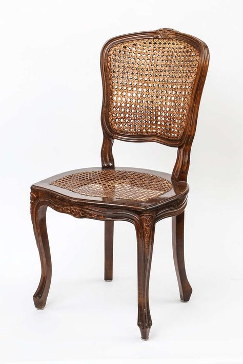 French Cane Chairs, Painted Chairs Dining Room, Luxury Office Interior, English Dining Room, Carved Dining Chairs, Antique French Chairs, Cane Chairs, Cane Dining Chairs, Cane Back Chairs