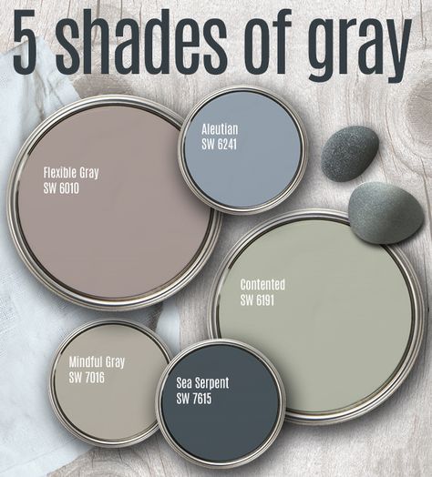 I like the Sea Serpent Sherwin Williams SW 7615 as a possible front door color. Farmhouse Paint, Paint Color Schemes, Gray Paint, House Color Schemes, Room Paint Colors, Foam Mats, Interior Paint Colors, Soft Water, Shades Of Gray