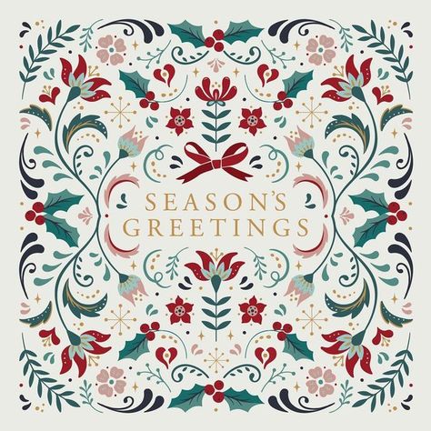 Christmas Print Pattern, Christmas Design Packaging, Christmas Instagram Ideas, Christmas Greeting Cards Design, Season Greetings Card Design, Christmas Packaging Design Inspiration, Christmas Gift Card Design, Christmas Card Illustration Design, Xmas Illustration Design