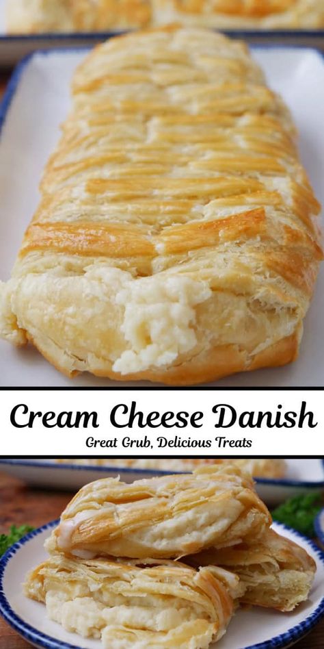 Cream Cheese Danish Braid Cream Cheese Danish Cake, Betty Crocker Danish Puff, Air Fryer Cream Cheese Danish, Recipes Using Pastry Dough, Cheese Danish Casserole, Puff Pastry And Cream Cheese, Danish Pastry Dough Recipes, Cream Cheese Phyllo Dough Recipes, Cream Pastry Recipe