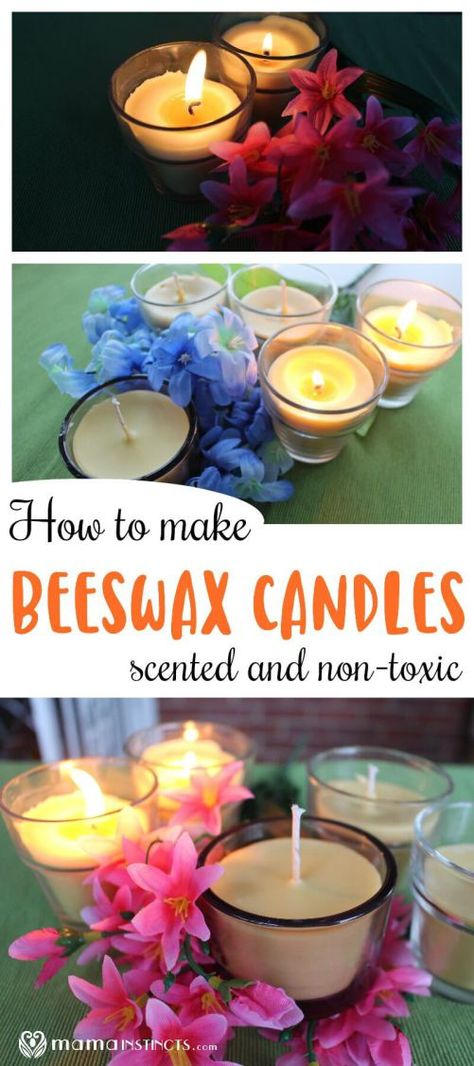 How to Make Beeswax Candles {Scented and Non-Toxic} Diy Food Candles, Homemade Beeswax Candles, Candle Recipes, Beeswax Candles Diy, Diy Scent, Diy Candles Scented, Candle Making Business, Candles Scented, Paraffin Candles