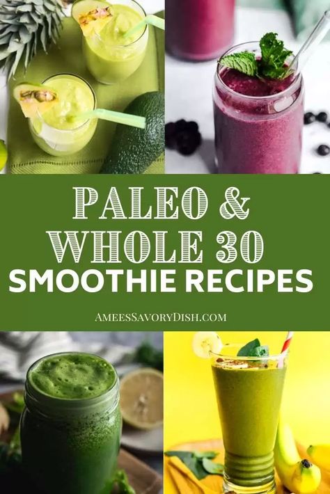 Whole 30 Smoothies, Paleo Smoothie Recipes, Paleo Fruit, Smoothies Vegan, Whole 30 Breakfast, Whole 30 Diet, Healthy Breakfasts, Afternoon Snack, Best Detox