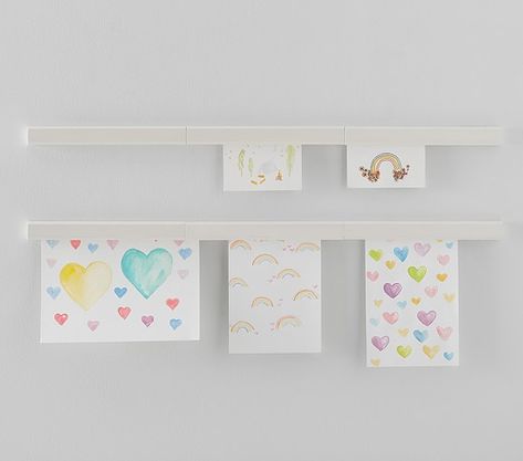 Magnetic Art, Art Display Kids, Baby Bedding Sets, Back To School Essentials, Playroom Furniture, Mattress Pads, Wooden Slats, Wall Organization, Art Display