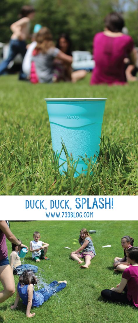 Try this fun take on the classic Duck, Duck, Goose Children's Game! All you need is a cup, some water and some kids ready to get soaked! Water Games For Adults, Summer Water Games, Outdoor Water Activities, Geek House, Summer Child, Duck Duck Goose, Summer Camp Activities, Reunion Games, Youth Group Games