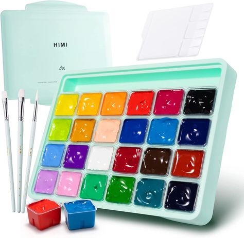 Himi Jelly Gouache, Himi Guache Pallete, Himi Gouache, University Apartment, Gouache Paint Set, 25th Bday, Canvas Watercolor, Gouache Paint, Watercolor Paint Set