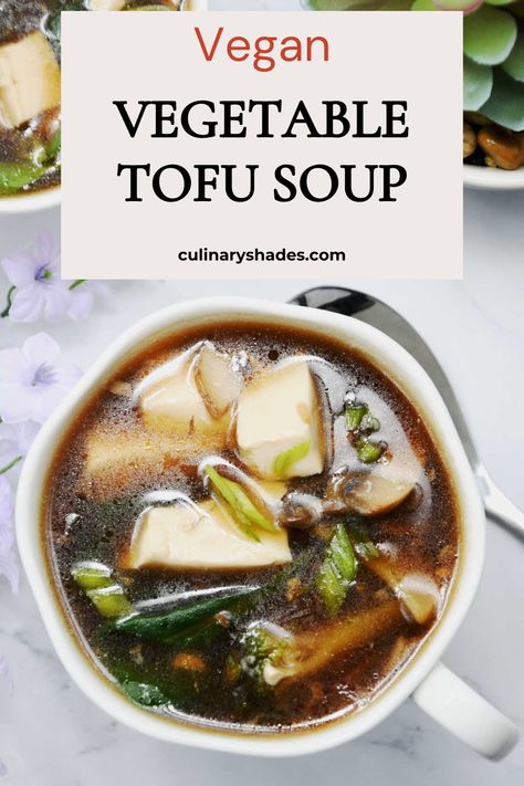 Soft tofu soup is a popular Asian dish that is known for its creamy texture and delicate flavor. It's a light and refreshing soup that is packed with vegetables. This vegan and gluten-free tofu soup is perfect for any time of day. Tofu Mushroom Soup, Silken Tofu Soup Recipes, Vegan Asian Soup, Thai Tofu Soup, Tofu Soup Recipes, Soft Tofu Recipes, Soft Tofu Soup, Chicken Veggie Soup, Asian Soup Recipes