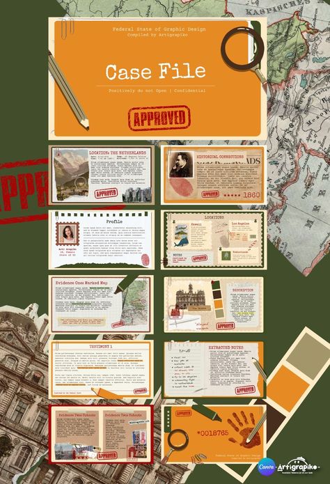 Artigrapiko on Instagram: "Case File Canva Template (11 Slides) *Now Available via MiriCanvas* . . . Unlock the Power of Presentations with our Canva PowerPoint… in 2024 | Powerpoint presentation design, Powerpoint design templates, Presentation design template Canva Design Aesthetic, Powerpoint Creative Design, Fun Powerpoint Design, Case Study Presentation Design, Presentation Deck Design Creative, Creative Slides Presentation, Canva Business Templates, Canva Presentation Ideas School, Canva Slides Template