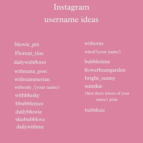 Ig Id Names Ideas, Instagram Id Name Ideas Aesthetic, Cool Nicknames For Instagram, Private Id Username, Instagram Nickname Ideas, Username Ig Kelas, Fb Name Ideas For Dump Account, Tiktok Name Ideas Aesthetic, Instagram Username Ideas Aesthetic Without Your Name