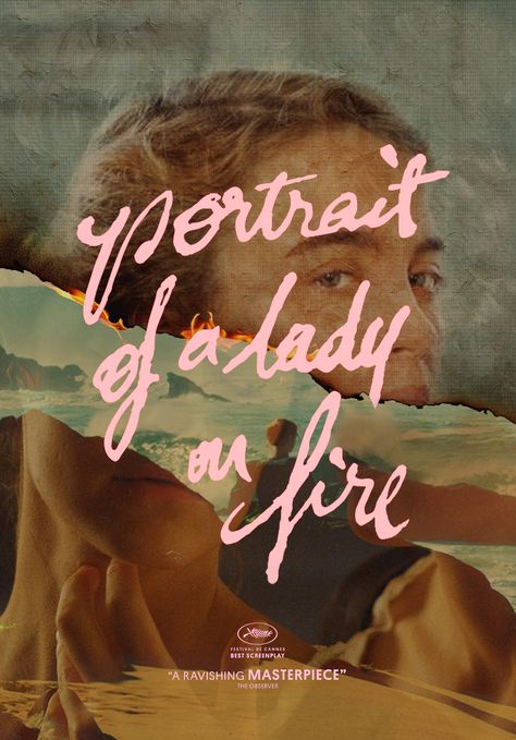 "Portrait of a Lady On Fire" Poster Fan edit for the film "Portrait of a Lady On Fire" (2019, Dir. Céline Sciamma) Portrait Movie Poster, Movie Posters Inspiration, Self Portrait Poster Graphic Design, Pink Film Poster, Lady On Fire, Movie Posters Photography, Film Poster Wallpaper, Photo Movie Poster, Portrait Design Poster