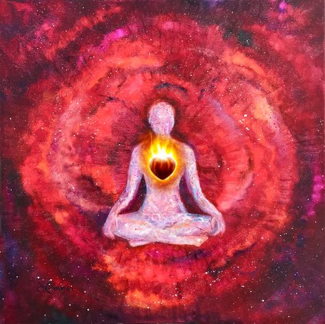 Healing Your Inner Child, Salt Painting, Spiritual Paintings, Energy Art, Spiritual Artwork, Meditation Art, Health Planner, Fire Heart, Ethereal Art